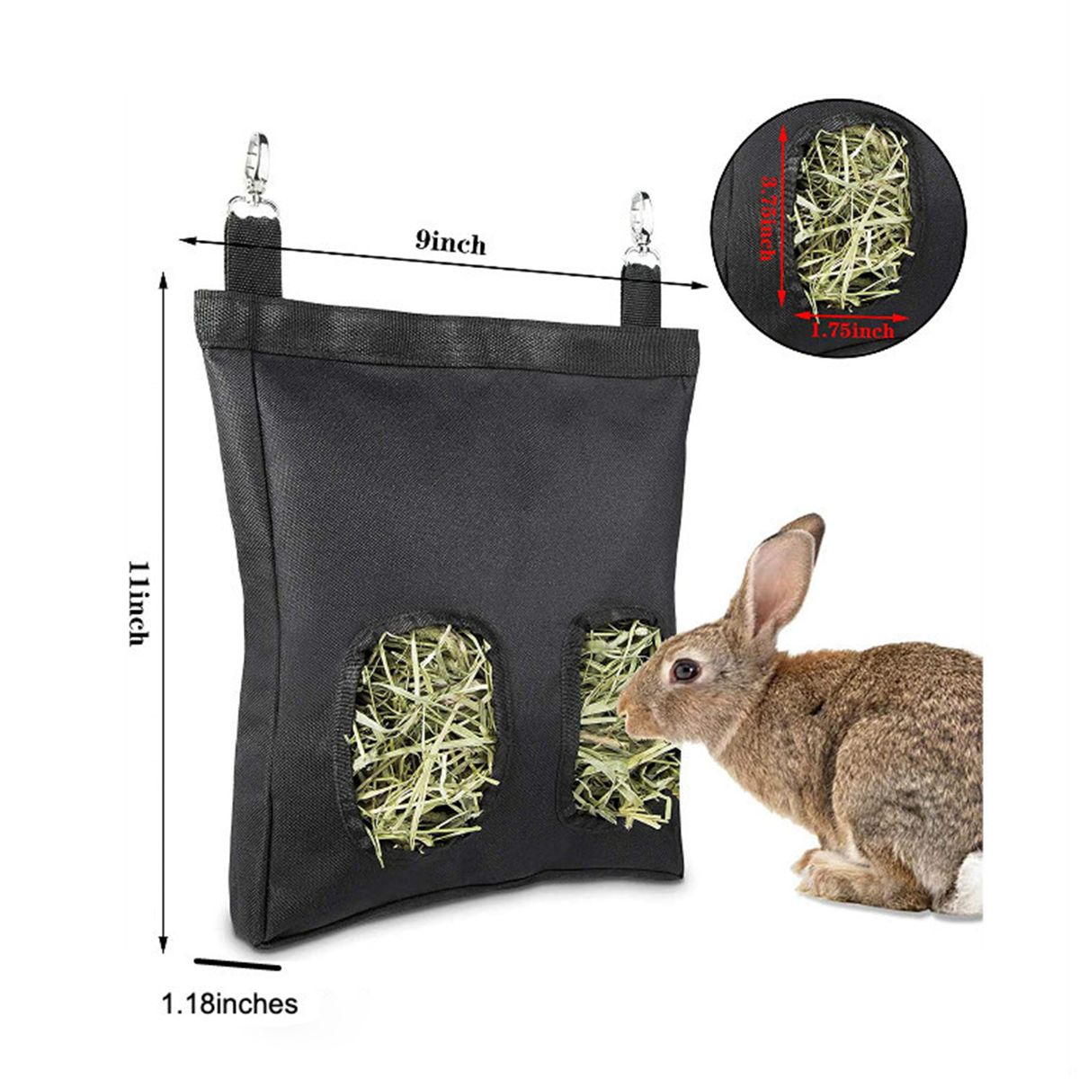 Rabbit Hay Feeder Bags Guinea Pigs Hay Bag Long Wear Feeder