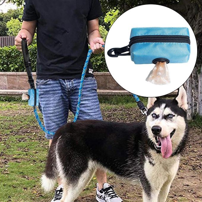 Portable Dog Poop Waste Bag Dispenser Poo Bags Holder Case For Blue