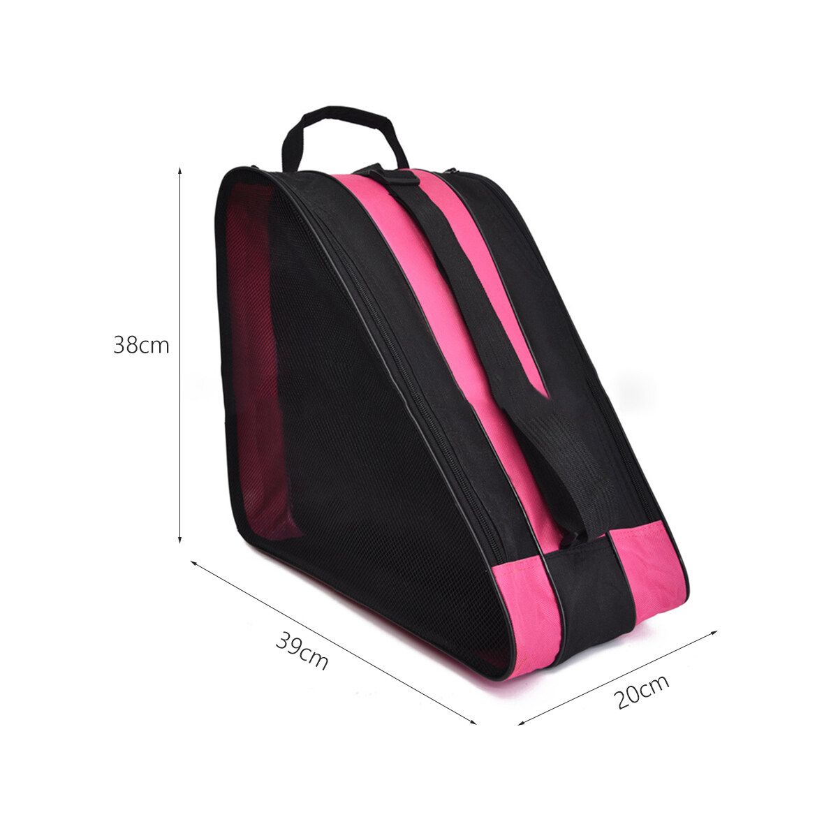 Portable Ice Skate Roller Blading Carry Bag Single Shoulder For Kids Adult Blue Pink