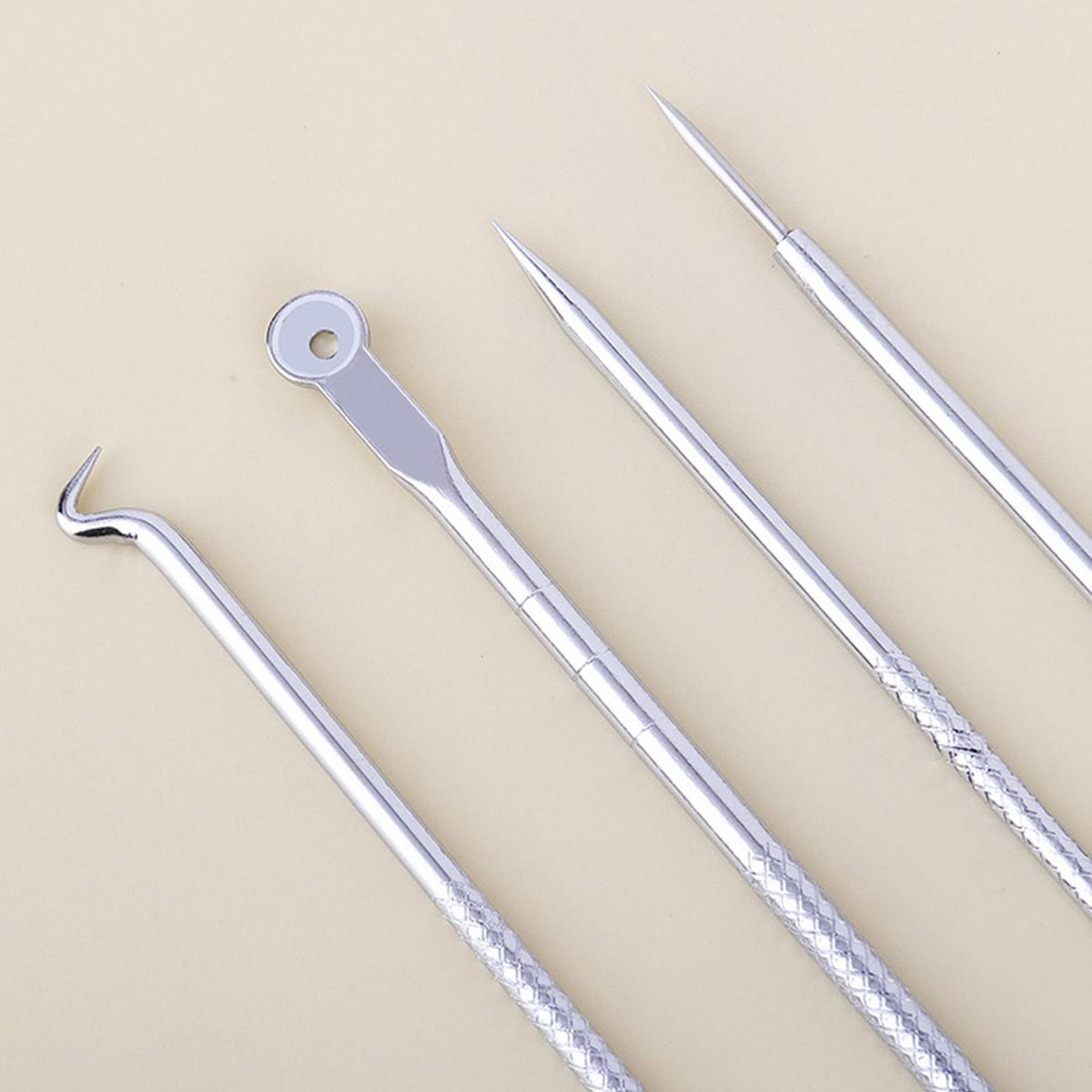 4PCS Stainless steel Acne Removal Kit Blackhead Remover Facial Pimple Comedone Needle