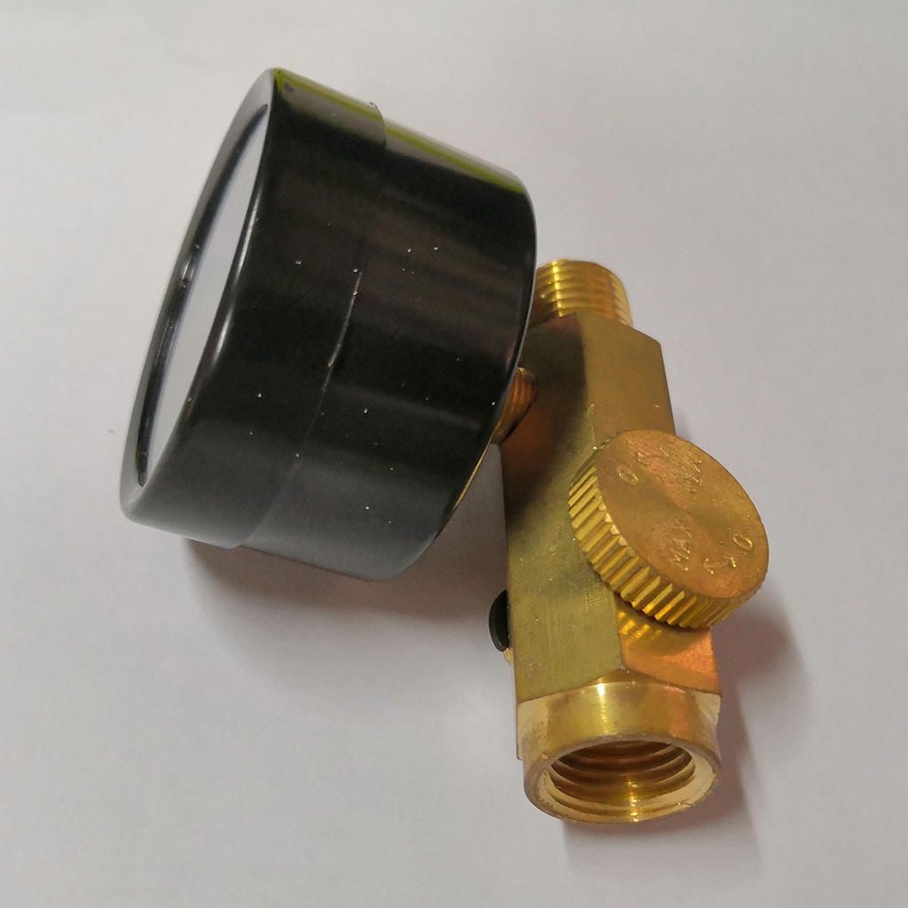 1/4inch Adjustable Mini Air Pressure Regulator Dial Gauge Sprayer Air