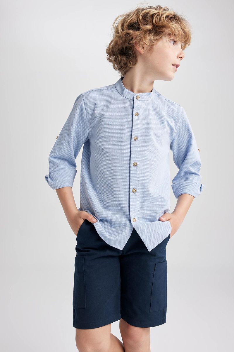 Boy Casual Regular Fit Woven Short - Navy
