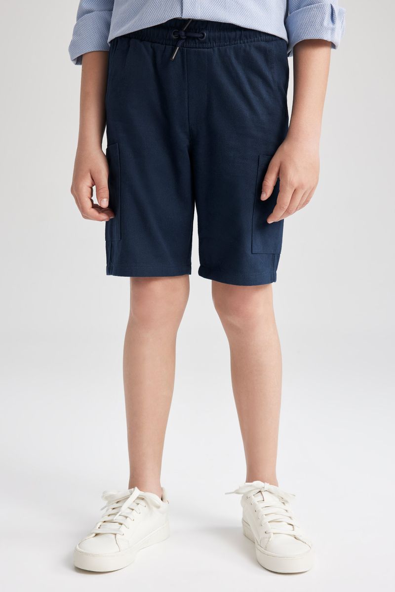 Boy Casual Regular Fit Woven Short - Navy