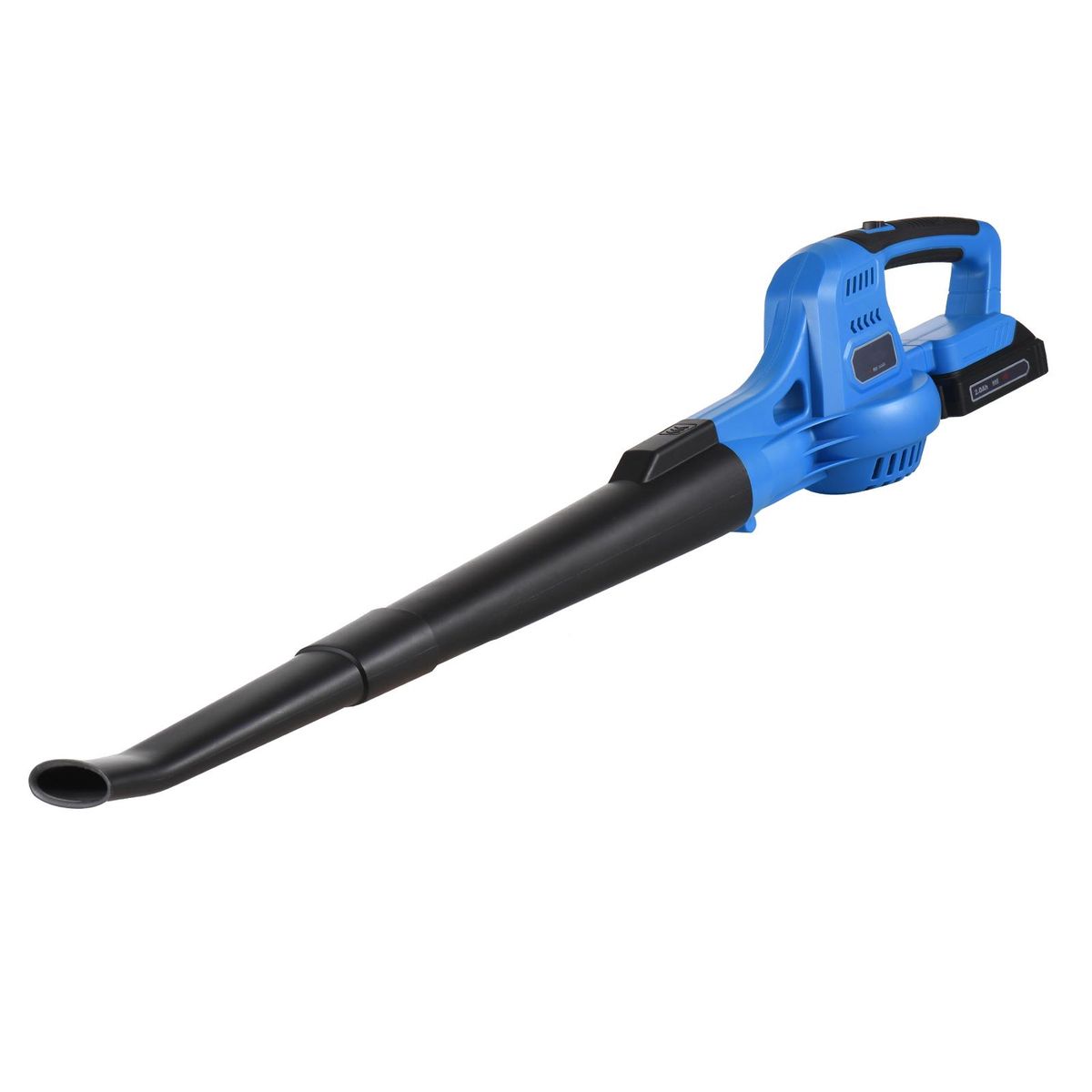 20V Cordless Electric Leaf Blower 2-Speed Control 60MPH/ 130MPH Portable Handheld Power Leaf Blower Sweeper with Extension Tubes 2.0Ah Battery Fast Charger for Gutter Yard Lawn Path Jobsite