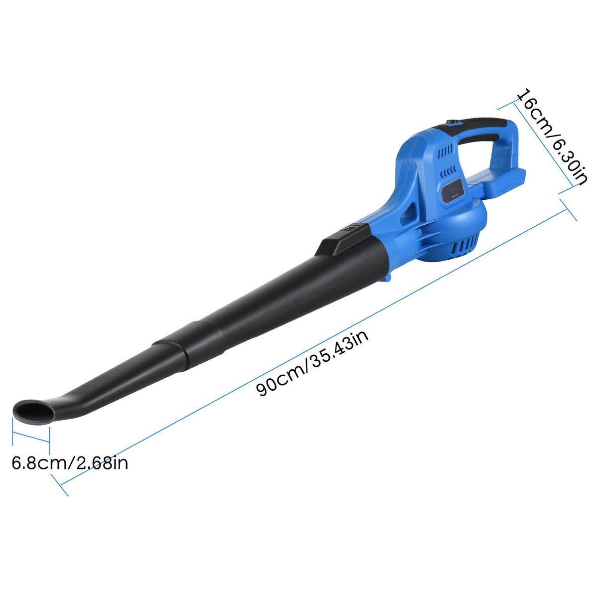 20V Cordless Electric Leaf Blower 2-Speed Control 60MPH/ 130MPH Portable Handheld Power Leaf Blower Sweeper with Extension Tubes 2.0Ah Battery Fast Charger for Gutter Yard Lawn Path Jobsite