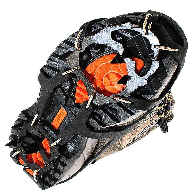18 Teeth Crampons Winter Snow Skiing Mountain Climbing Non Slipping Shoe Cover L