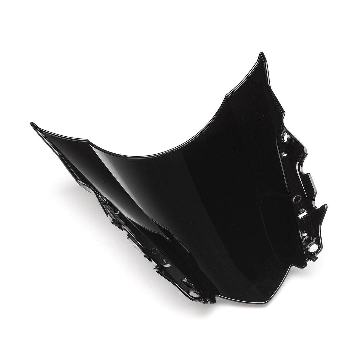 ABS Windshield WindScreen Double Bubble For Yamaha YZF-R25 2014-2016 R3 2015-16 (Black) Transparent Black
