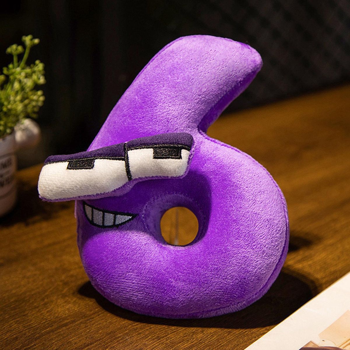 Luminous Numbers Doll Words Teaching Doll Nursery Room Ornament Purple