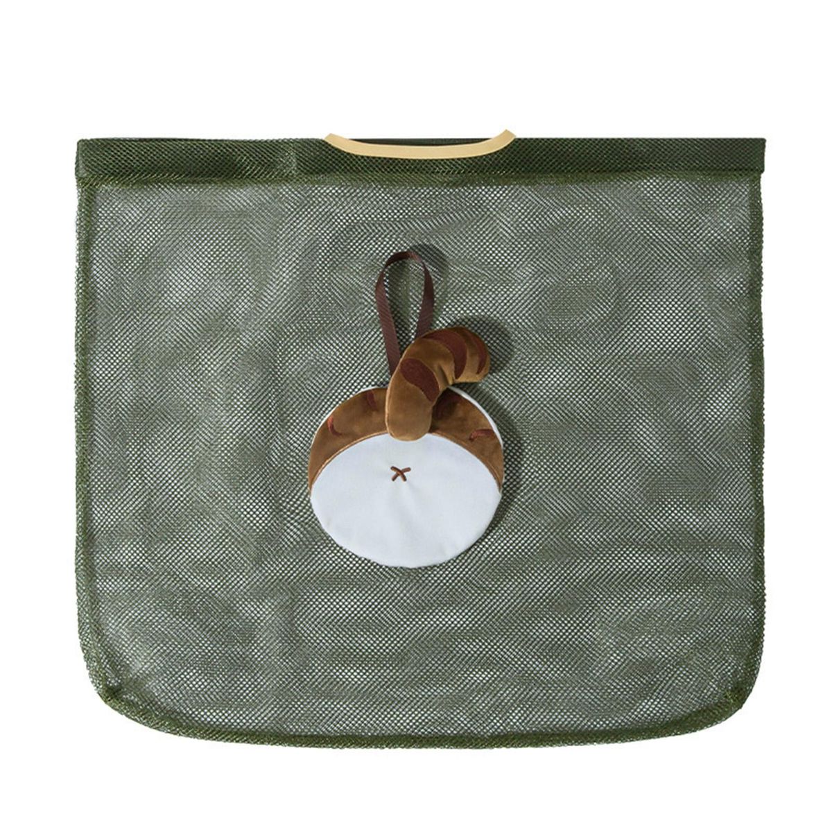 Grocery Bag Portable Cat Tail Design Storage Bag Green