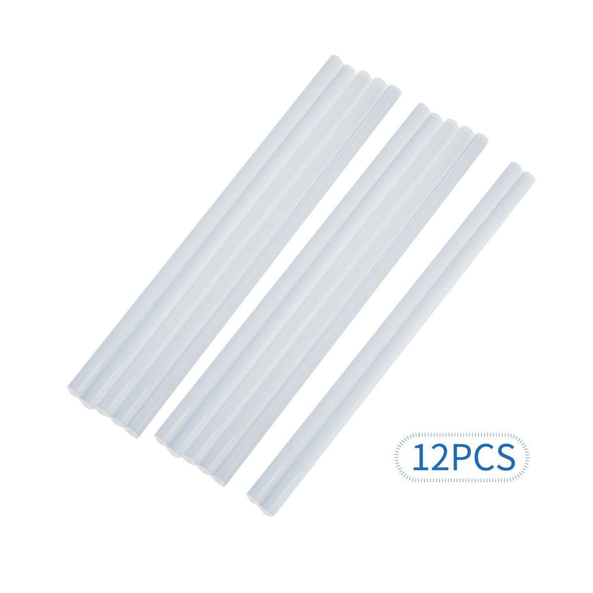 12PCS Hot Melt Glue Stick 11mm Transparent Adhesive Strong Viscosity Rods for Craft DLY Repair Suitable for Mmetal Wood Glass Card Fabric Pastic Ceramics 293mm Length