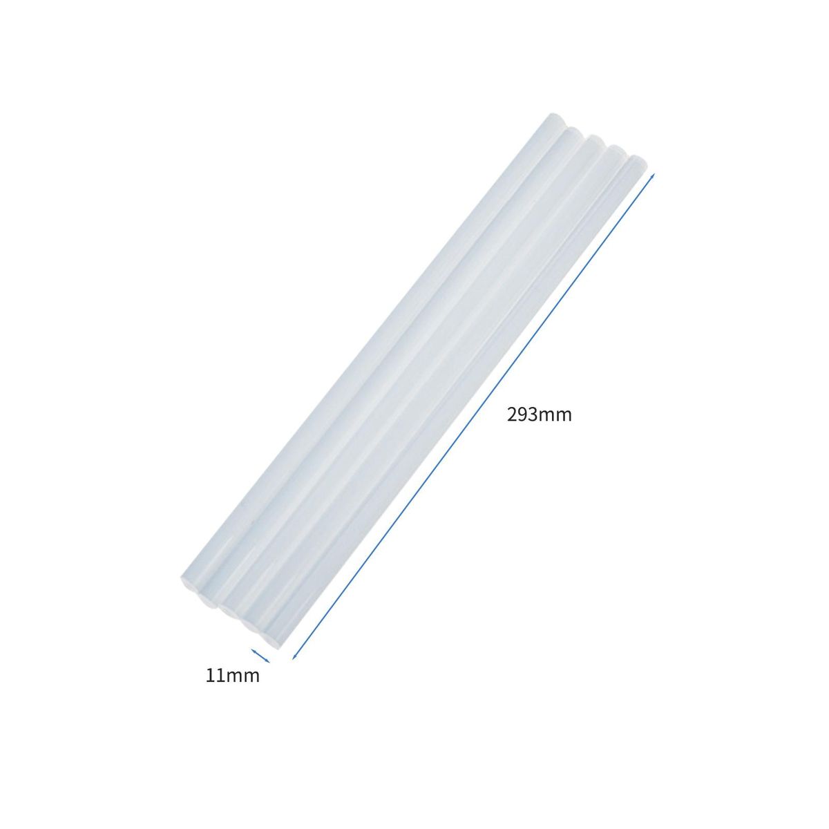 12PCS Hot Melt Glue Stick 11mm Transparent Adhesive Strong Viscosity Rods for Craft DLY Repair Suitable for Mmetal Wood Glass Card Fabric Pastic Ceramics 293mm Length