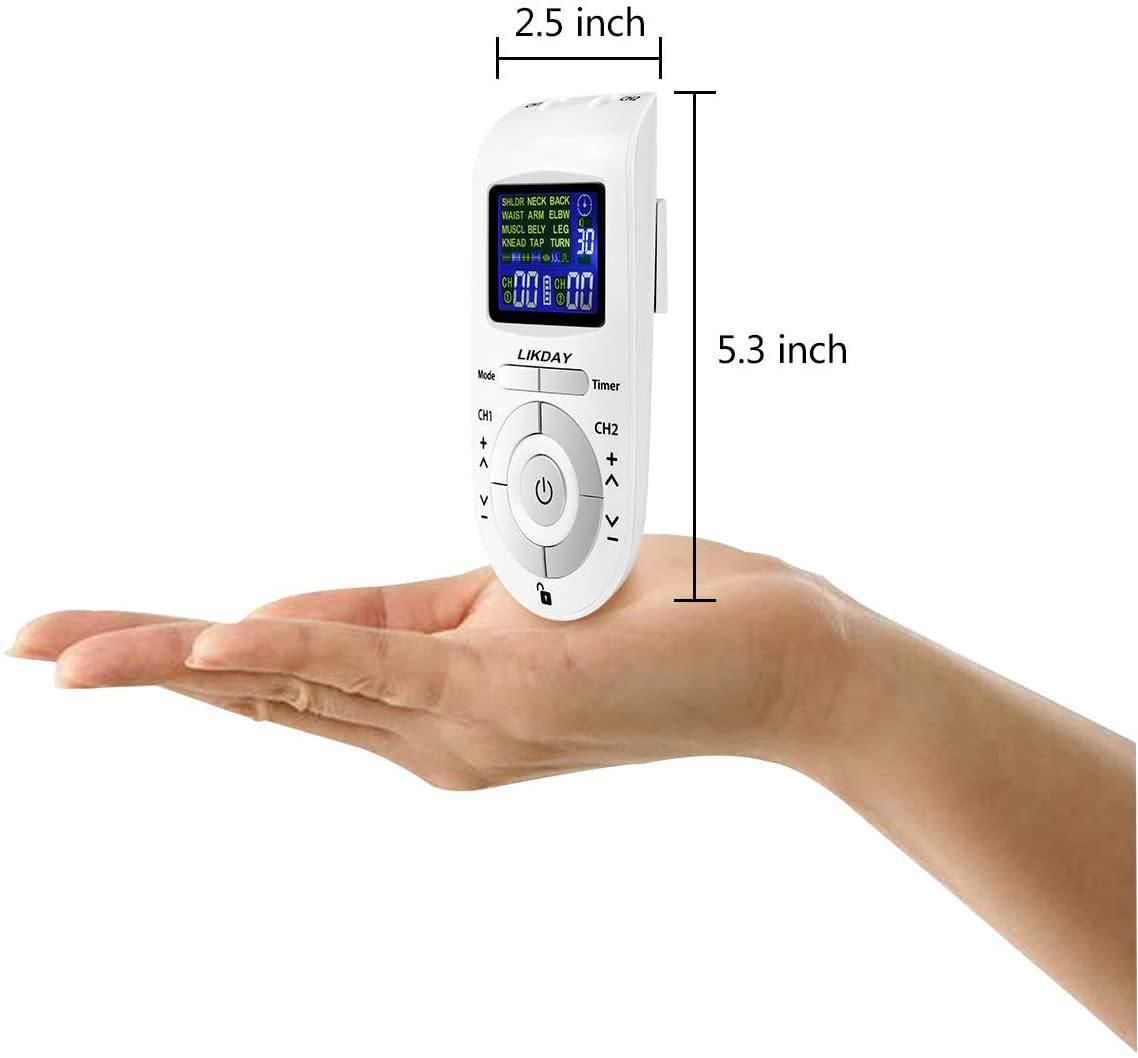 Cross-border TENS cervical spine massager EMS pulse multifunctional physiotherapy instrument digital meridian instrument body massage instrument white
