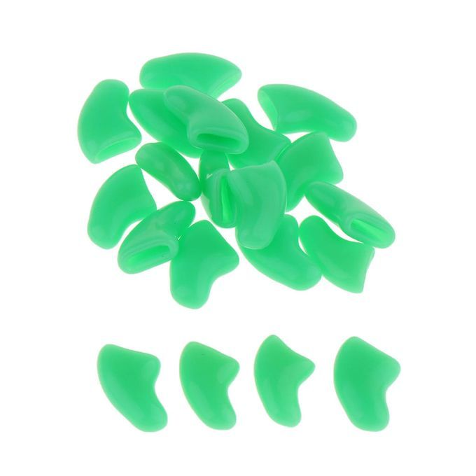 5 Pack Cat Nail Caps Pet Cats Paws Grooming Nail Claws Caps L Green