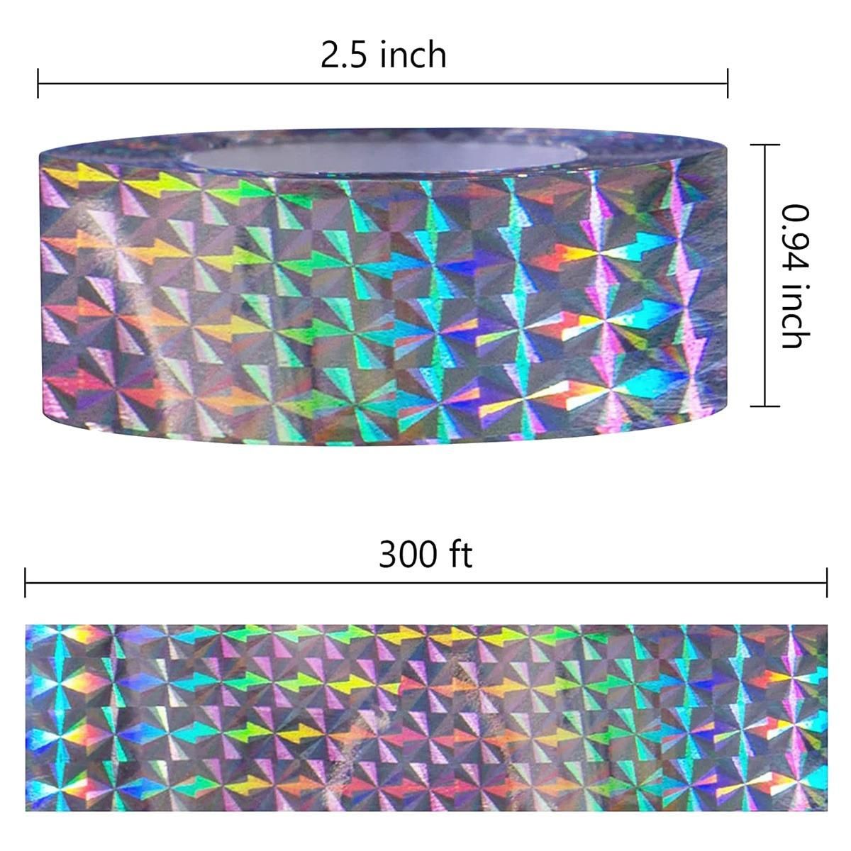 2 Pcs Bird Repellent Bird Tape for Deterrent,90 M x 2.4 cm,