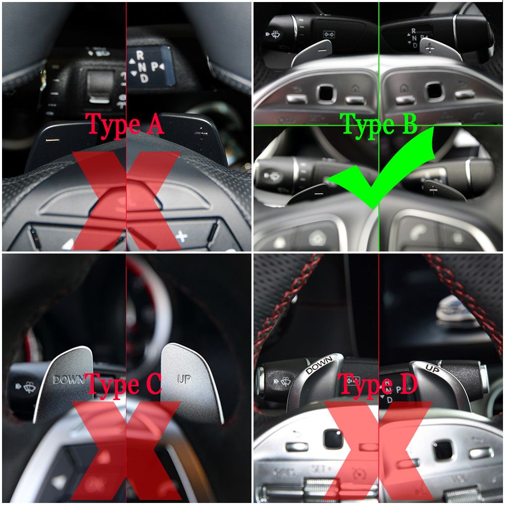 Car Shift Paddles For Mercedes-Benz E-Class E220d E350e -