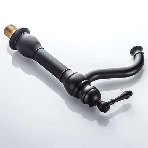 Retro Black Bathroom Faucet Single Lever Basin Sink Tap