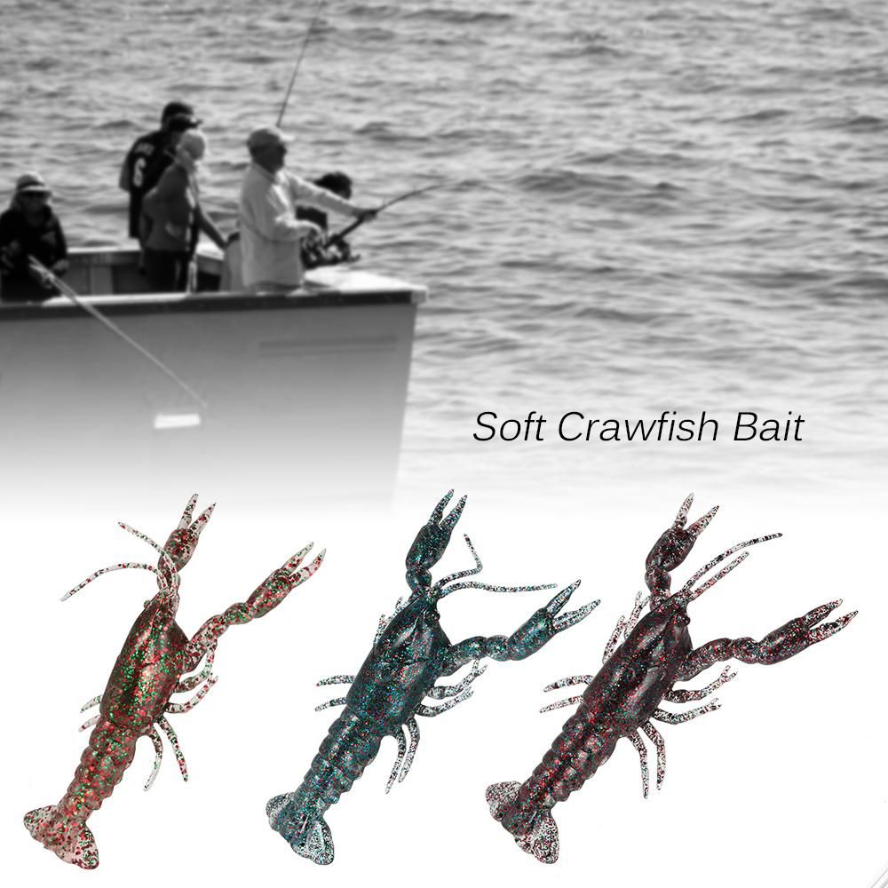 Lixada 12cm/19g Soft Crawfish Shrimp Lobster Claw Bait Artificial Lure Bait Swimbait