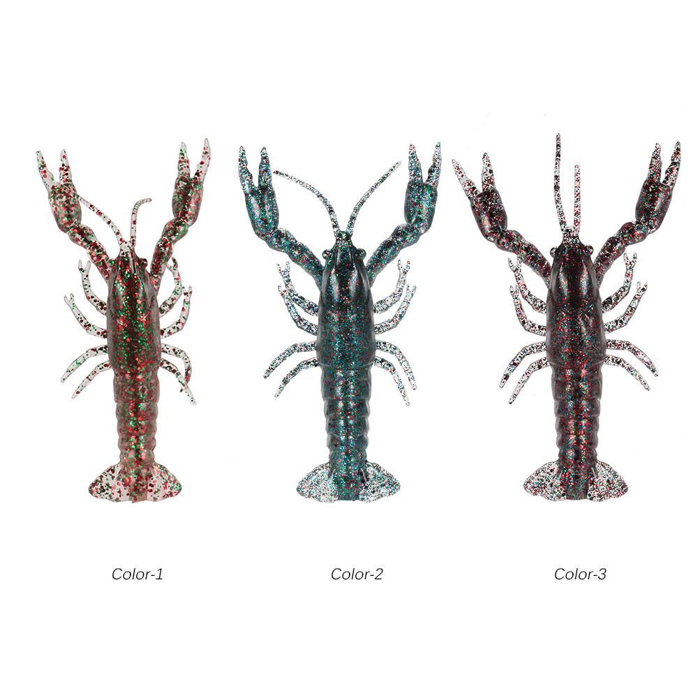 Lixada 12cm/19g Soft Crawfish Shrimp Lobster Claw Bait Artificial Lure Bait Swimbait