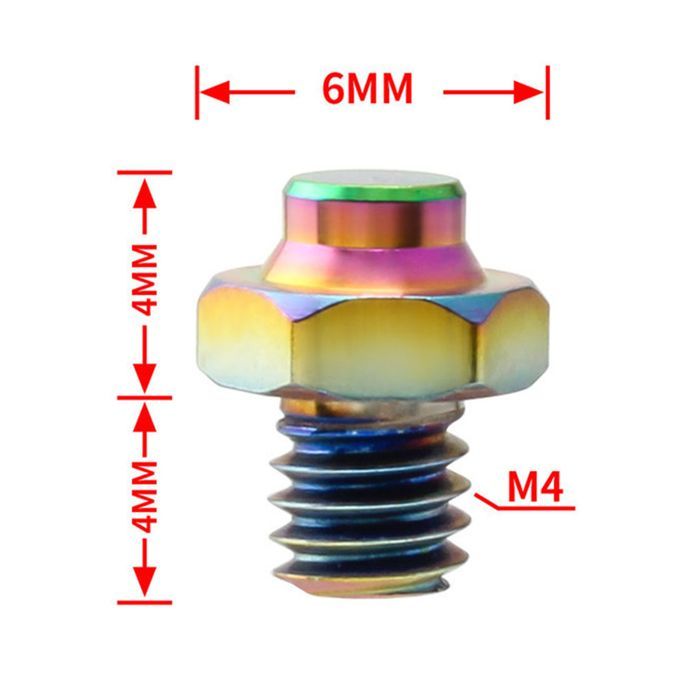 50 Pieces Stainless Steel Bike Pedal Screws Fixed Studs Anti Colorful