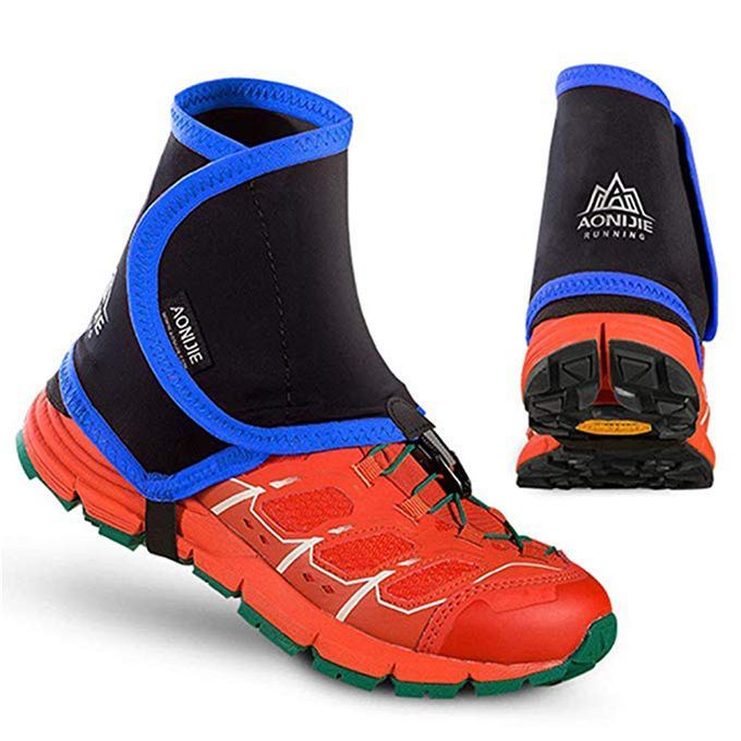Trail Running Waterproof Leg Gaiters Protective Wrap Shoe Covers Blue