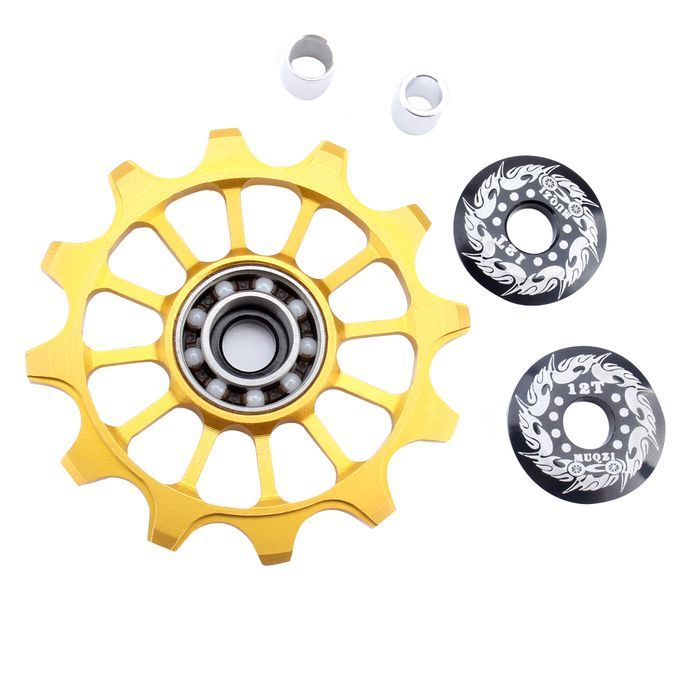 Bike Ceramic Bearing Jockey Wheel Bicycle Rear Derailleur Pulley Gold