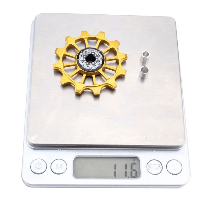 Bike Ceramic Bearing Jockey Wheel Bicycle Rear Derailleur Pulley Gold
