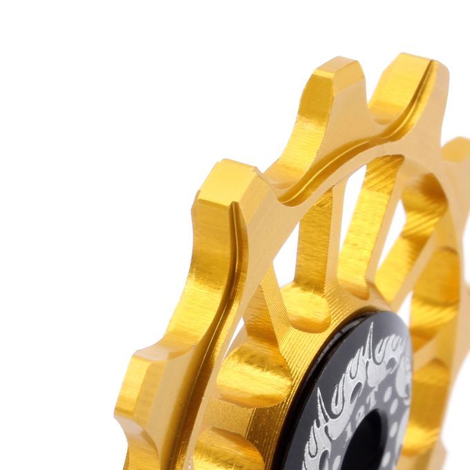 Bike Ceramic Bearing Jockey Wheel Bicycle Rear Derailleur Pulley Gold