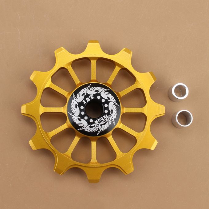 Bike Ceramic Bearing Jockey Wheel Bicycle Rear Derailleur Pulley Gold