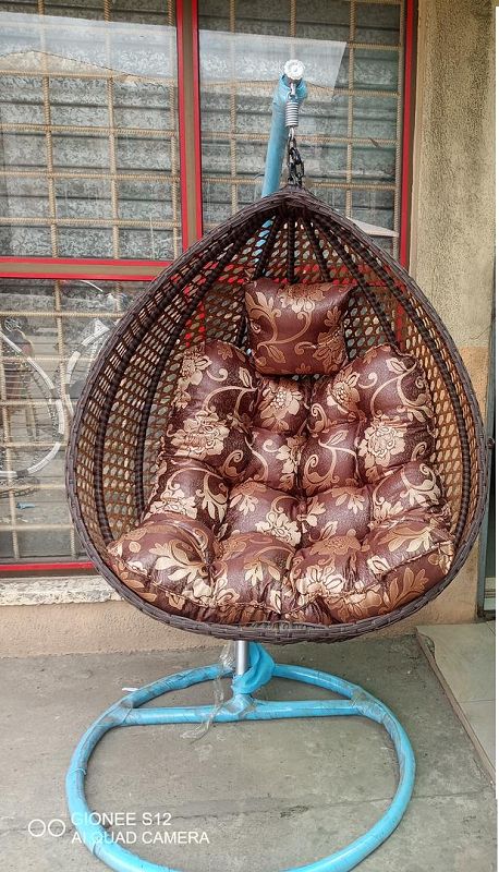 Patio Garden Rattan Egg Hanging Swing Chair