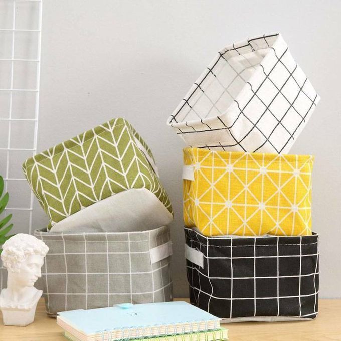 Foldable Desktop Storage Basket Sundries Storage Box