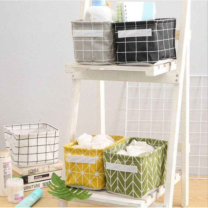 Foldable Desktop Storage Basket Sundries Storage Box