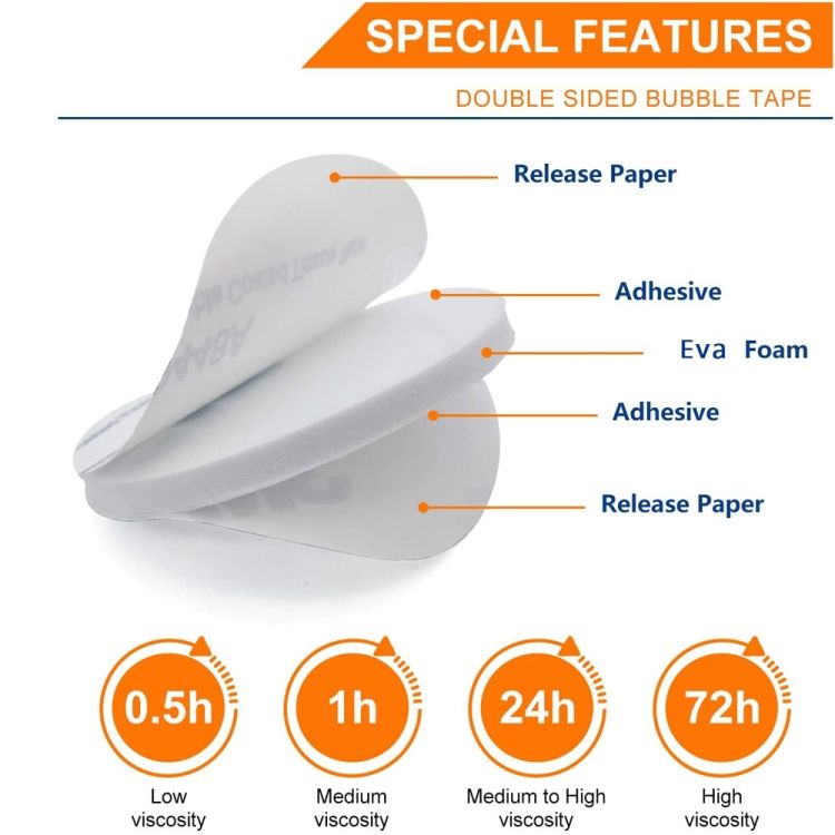 80 PCS 43x54x1.5mm EVA Foam Double-sided Adhesive