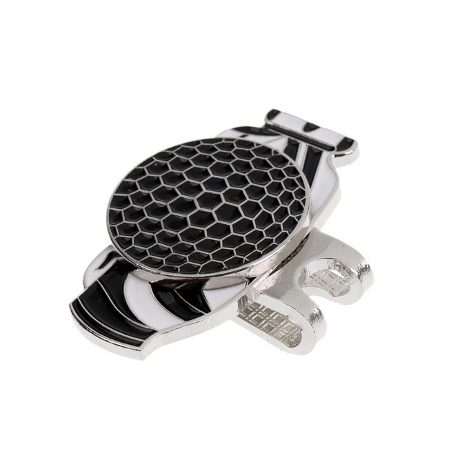 New Black Magnetic Hat Clip With Golf Ball Marker  Suits Golf Black