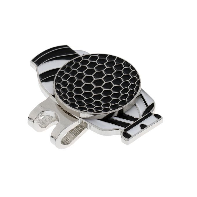 New Black Magnetic Hat Clip With Golf Ball Marker  Suits Golf Black