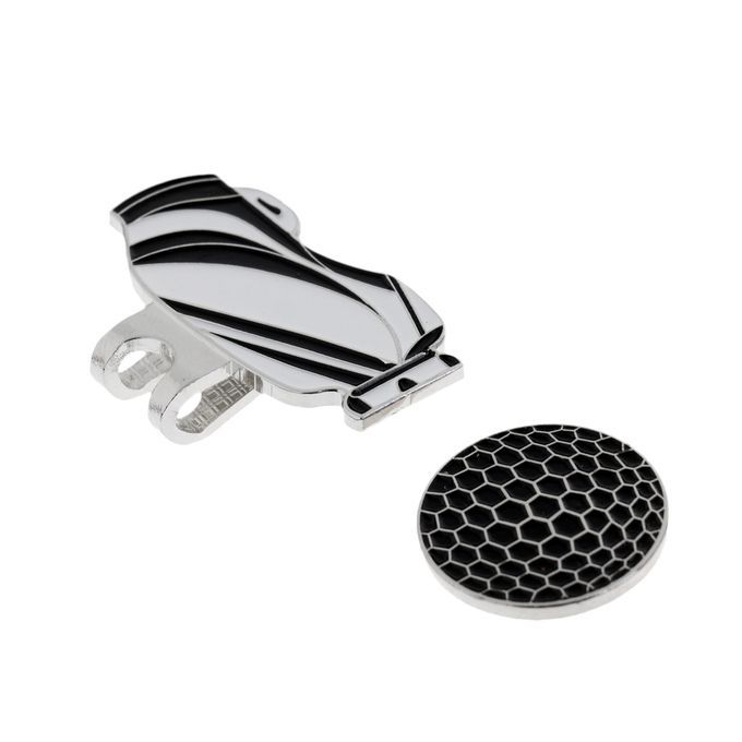 New Black Magnetic Hat Clip With Golf Ball Marker  Suits Golf Black