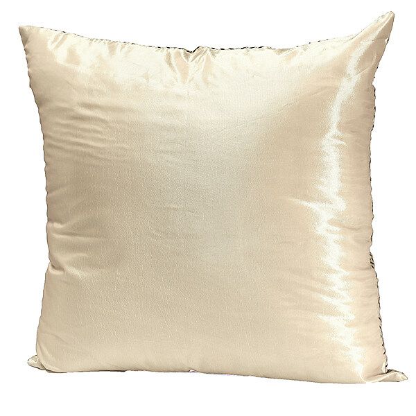 45x45 Home Square Silk Pillow Throw Case Car Cushion Cover Decor Sofa Couch Bed Cream Beige
