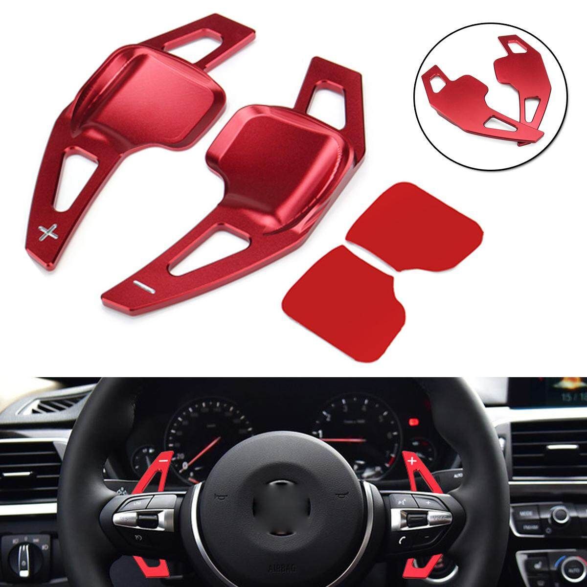 Pair Red Metal Steering Wheel Paddle Shifter Extension For BMW F10 / F30/F80 New