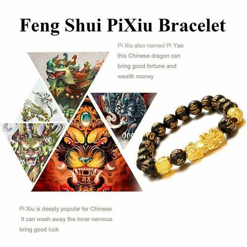 Feng Shui Black Obsidian Wealth Ring Bracelet