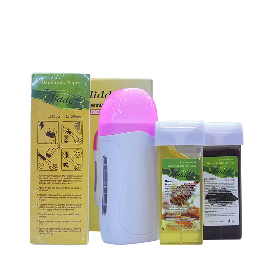 4pcs/set Depilatory Wax Heater Roller Warmer Men Epilator