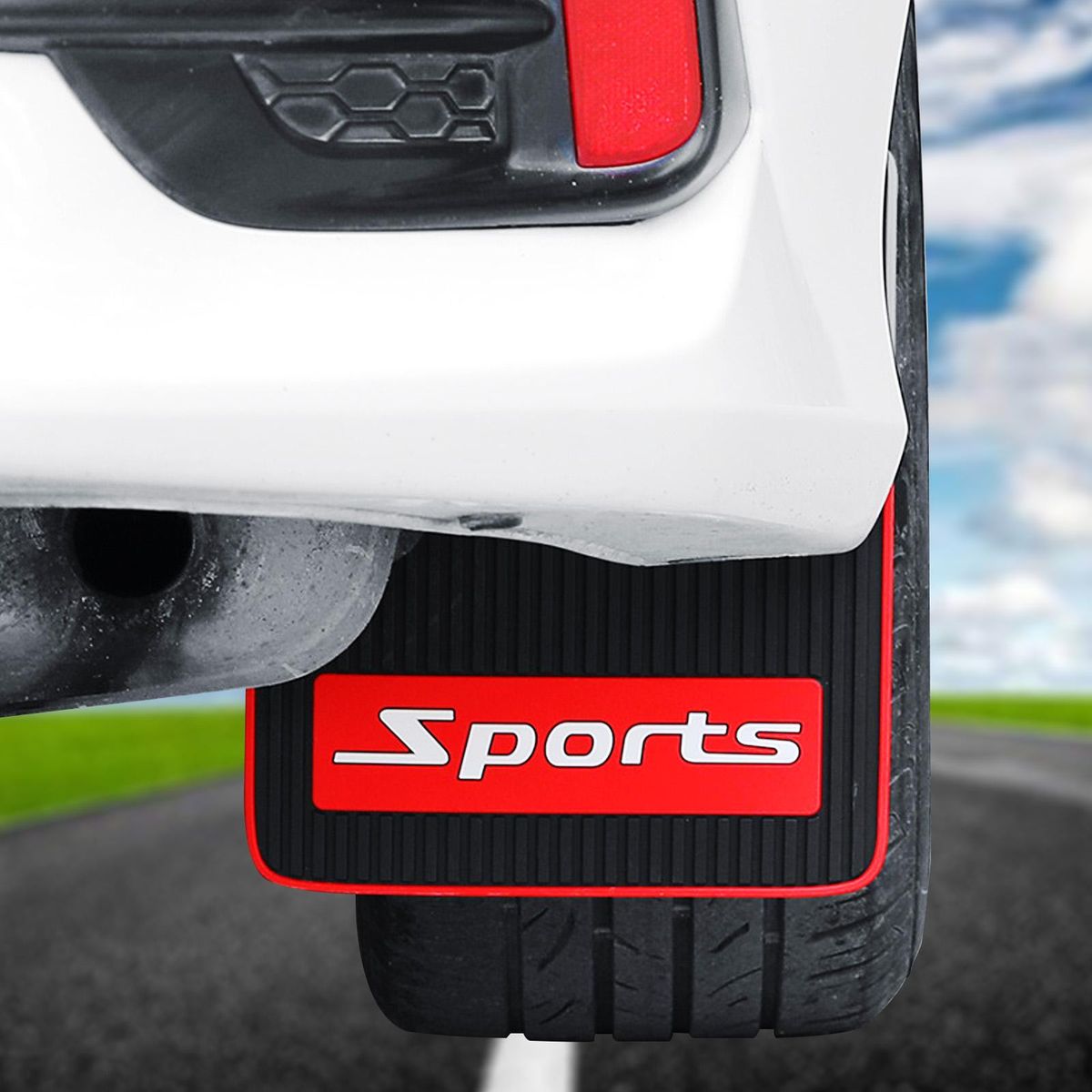 NEW Rubber Sport 4mm Front Rear Set Universal Rally Mud Flaps Splash Guards Mudguards Mudflaps Screws Car Auto SUV Accessories