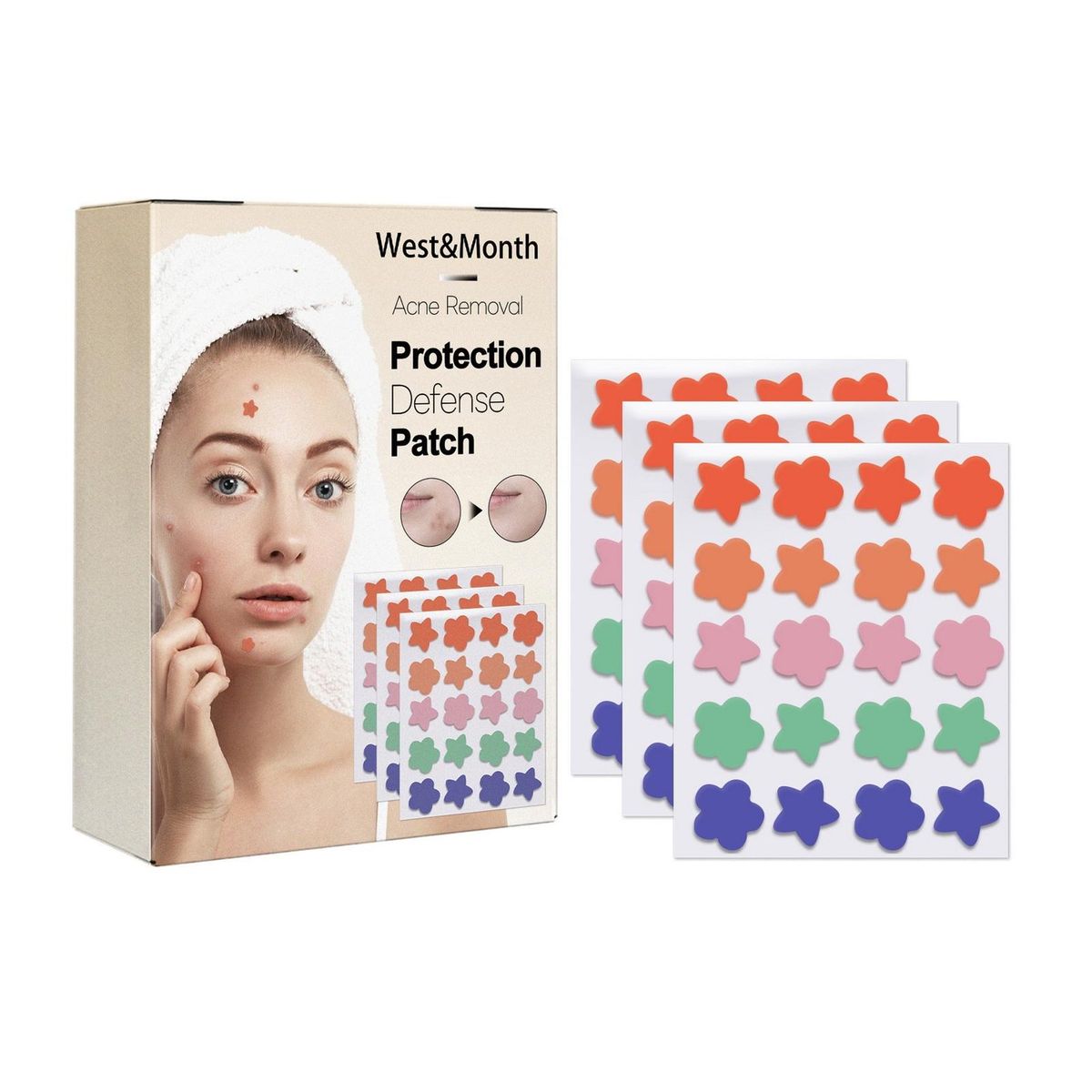 Acne Patches for Fast Acne Treatment Acneaway 3 Sheets Colorful Acne Multicolor