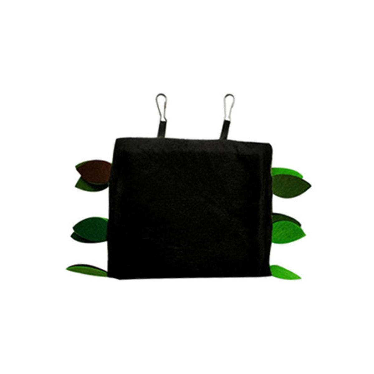 5Pcs Hamster Hammock Leaf Wood Design Small Animal Hammock Tunnel Black