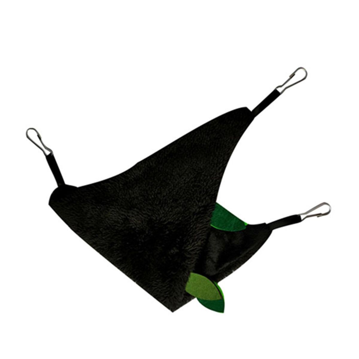 5Pcs Hamster Hammock Leaf Wood Design Small Animal Hammock Tunnel Black