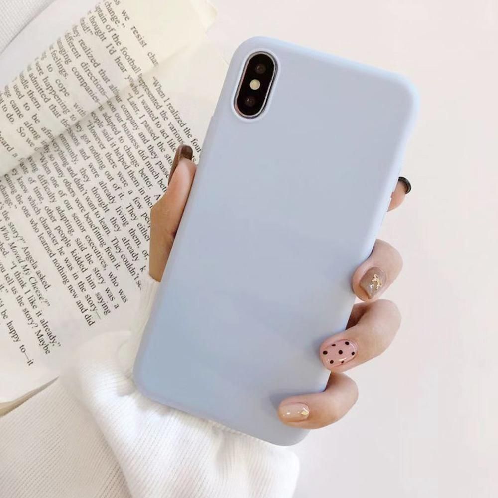 Customized mobile phone shell simple millet series colorful mobile phone shell new small fresh mobile phone back cover protective cover blue