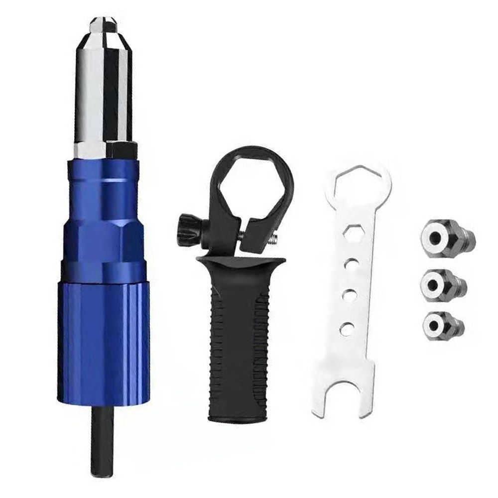 Electric Rivet Gun 2.4mm-4.8mm Rivet Nut Gun Drill Adapter Cordless Riveting Tool Insert Nut Pull Rivet Tool For Woodworking