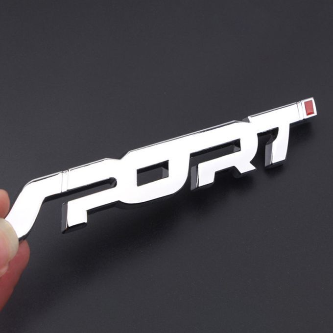 SPORT Emblem Trunk Fender Badge 3D Metal Car Vehicle-Black