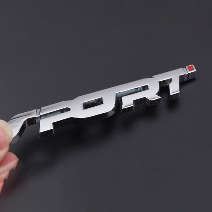 SPORT Emblem Trunk Fender Badge 3D Metal Car Vehicle-Black