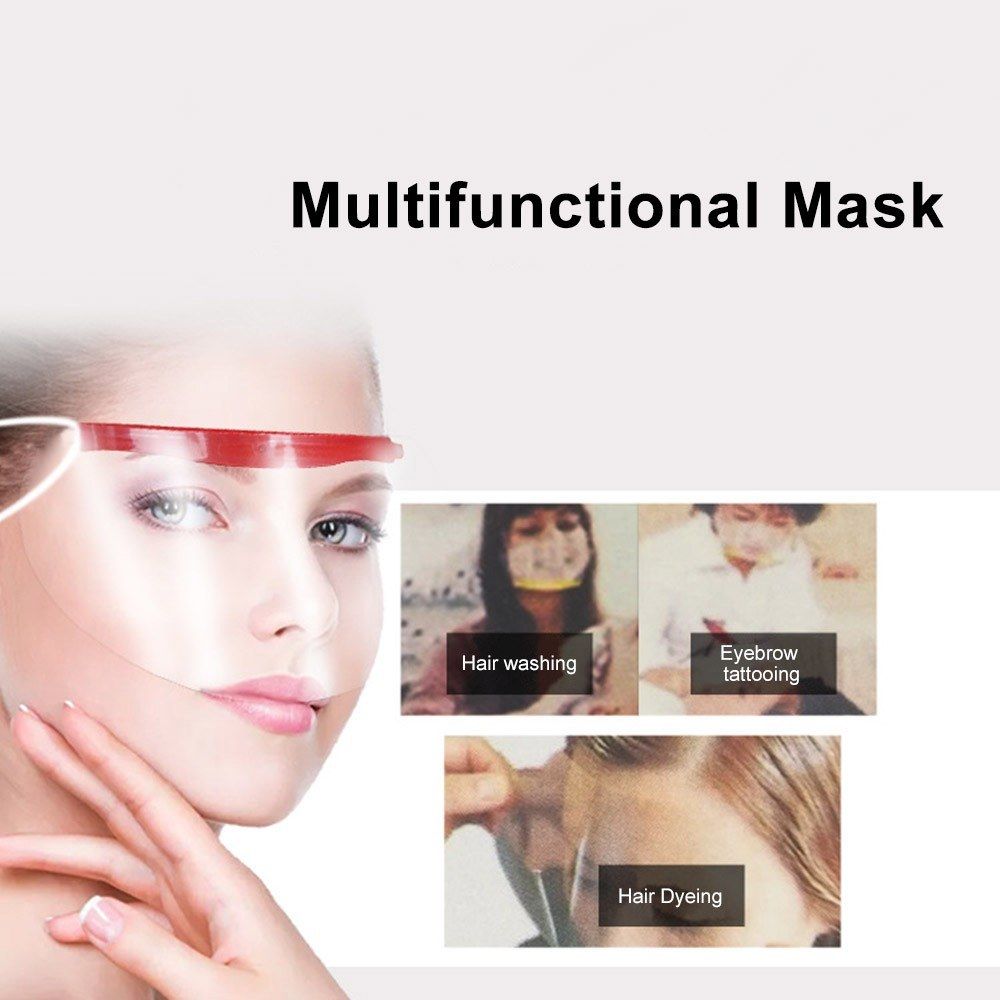 50pcs Disposable Face Hairspray Shield Mask Bang Trimmer