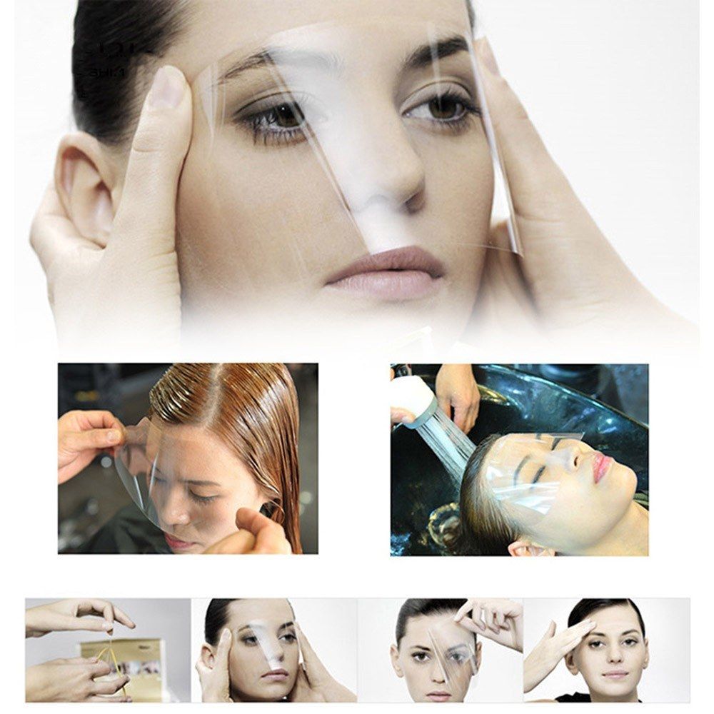 50pcs Disposable Face Hairspray Shield Mask Bang Trimmer
