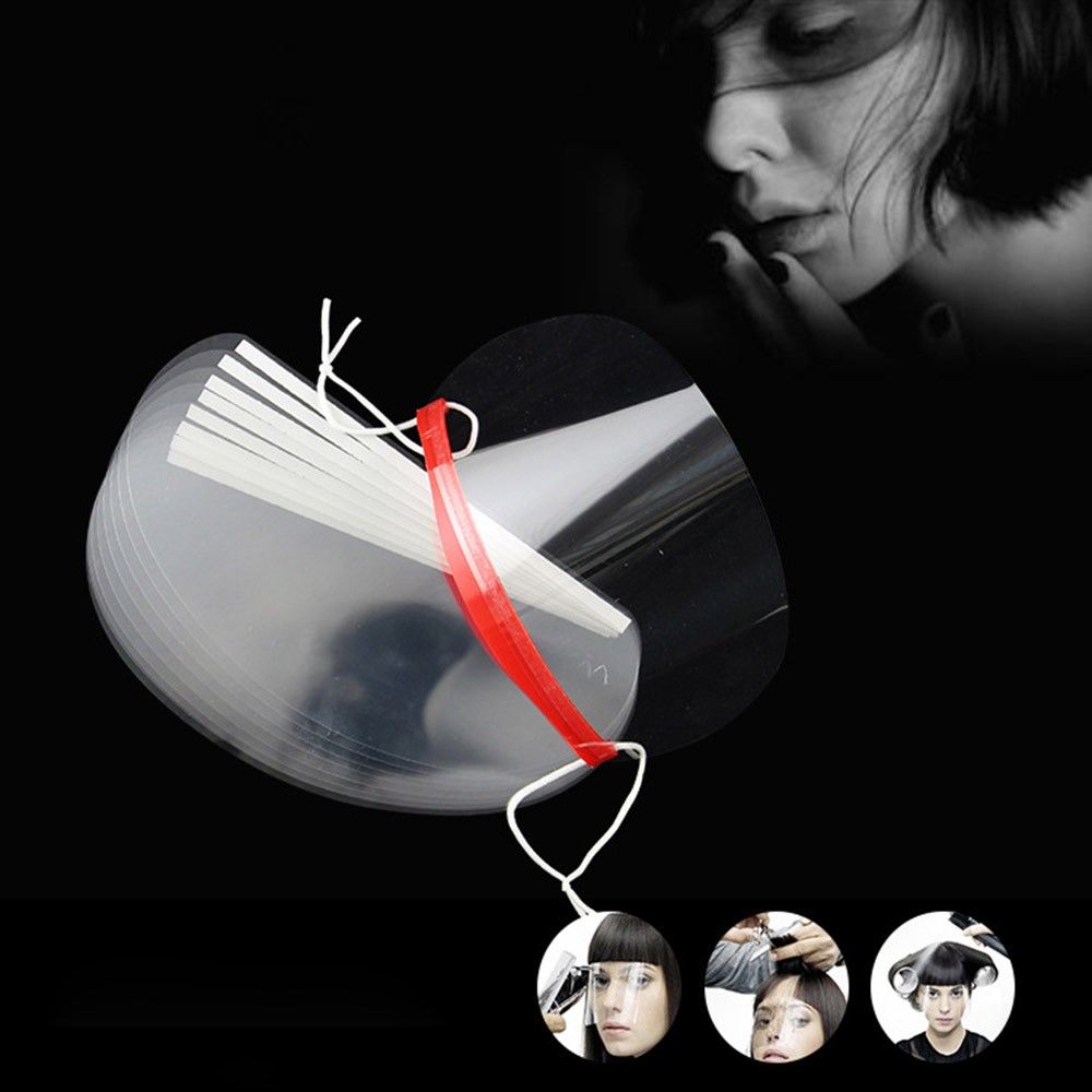 50pcs Disposable Face Hairspray Shield Mask Bang Trimmer